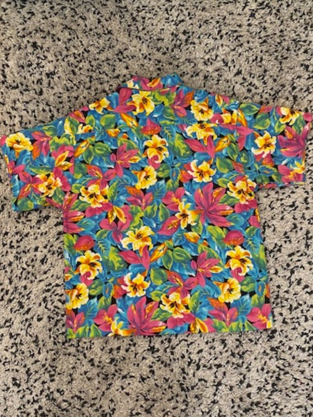 VTG 80's retro shorts and Shirt Set Floral loud colours. Marsh Mallow Med baggy - Picture 5 of 16